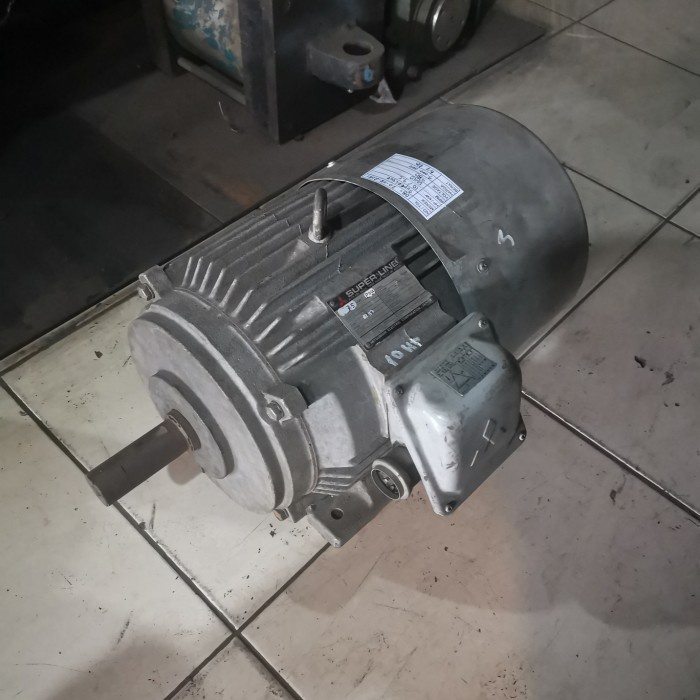 Dinamo Electro Motor 10 HP 3 Phase 1440 RPM 7.5KW SUPERLINE MITSUBISHI