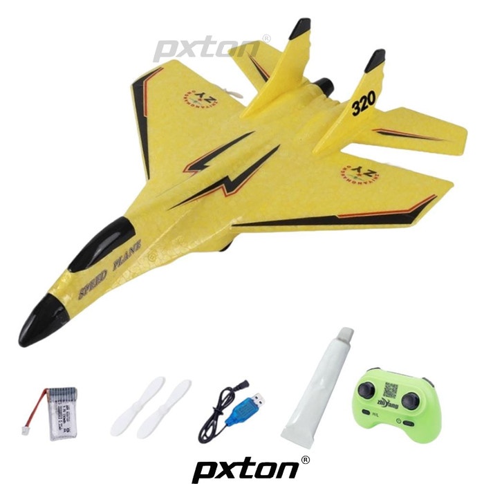 Mainan Pesawat RC Terbang Remote Control LED Pesawat Glider Airplane