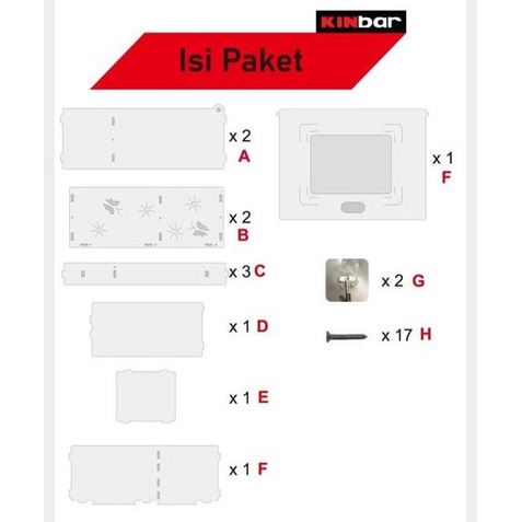 Rak Dinding Toilet Dengan Cermin Persegi A969