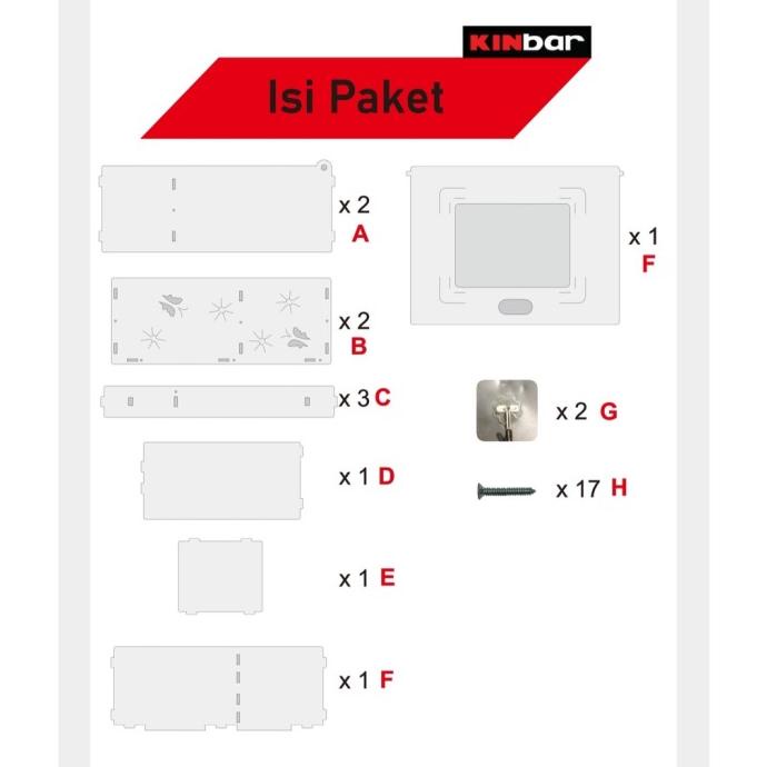 K969 Rak Dinding Toilet Dengan Cermin Persegi