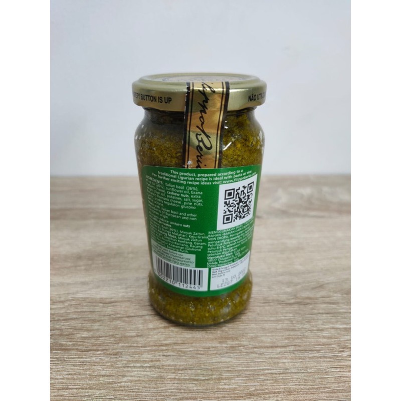 

Filippo Berio Classic Pesto 190Gr / Saus Pasta Spagheti Pesto Basil