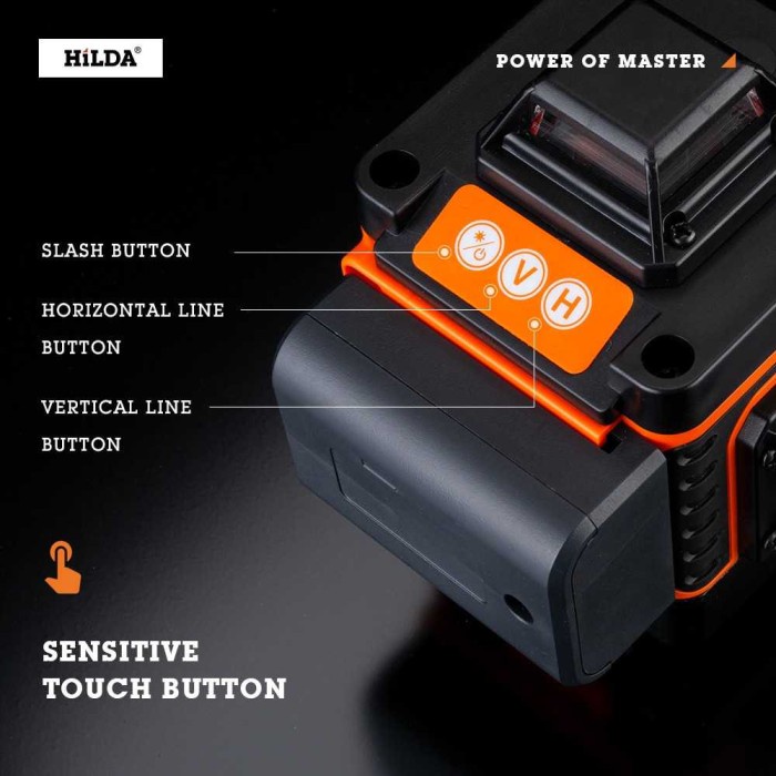 Asli Cross Laser 16Line Self Leveling Laser 3D Waterpass Remote Waterproof Murah