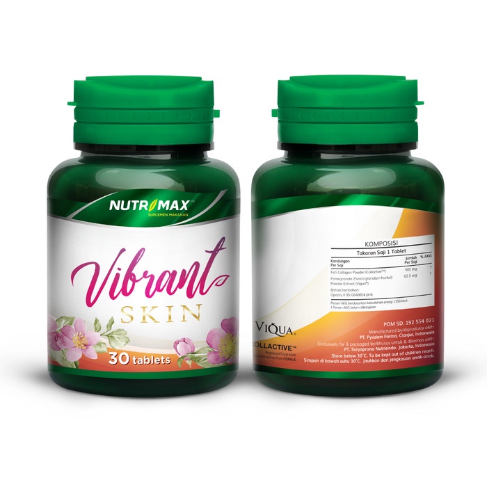 Nutrimax Vibrant Skin 30 Tablet Kolagen Collagen Nutrisi Kulit