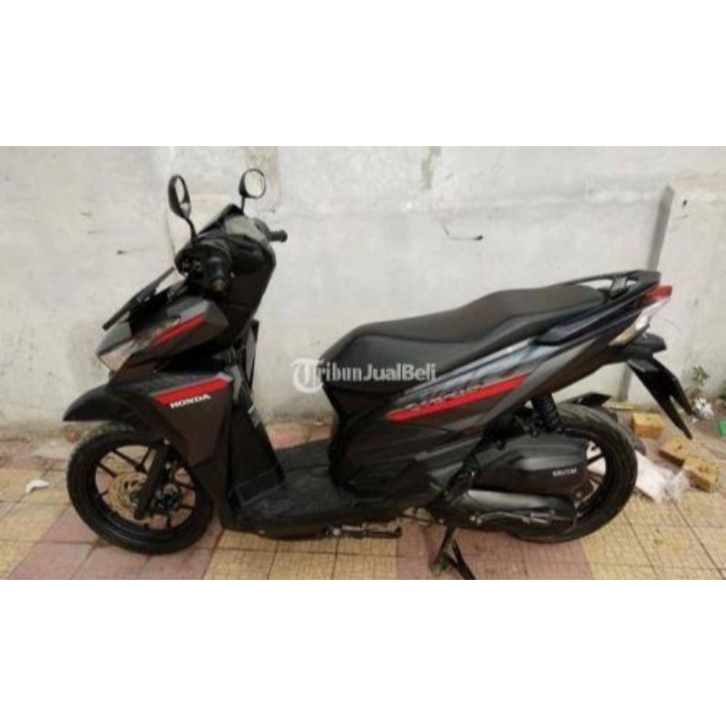 stiker striping motor Honda Vario techno 125 iss 2017 Hitam