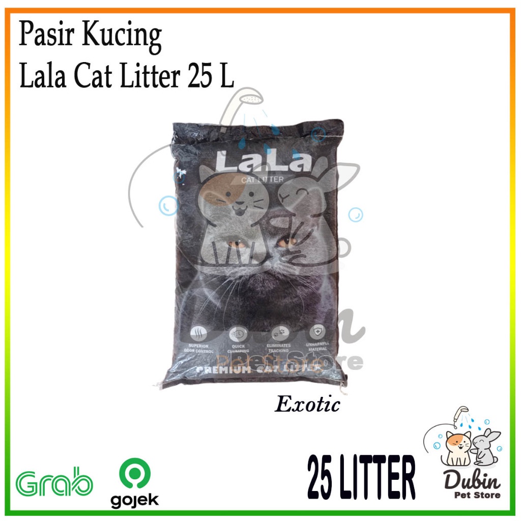 Pasir Kucing Lala 25 Liter - Lala Cat Litter 25 L Pasir Gumpal Wangi - Pasir Kucing 20 Kg - Pasir