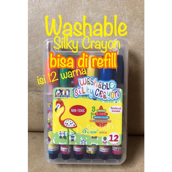 

ATK445PM BISA REFILL isi 12 Washable Silky Crayon 4112SPP Paintmate