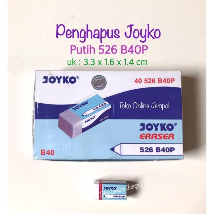 

isi 40 Putih Kecil 526 B40P Penghapus Joyko 690047 Eraser ATK755JY