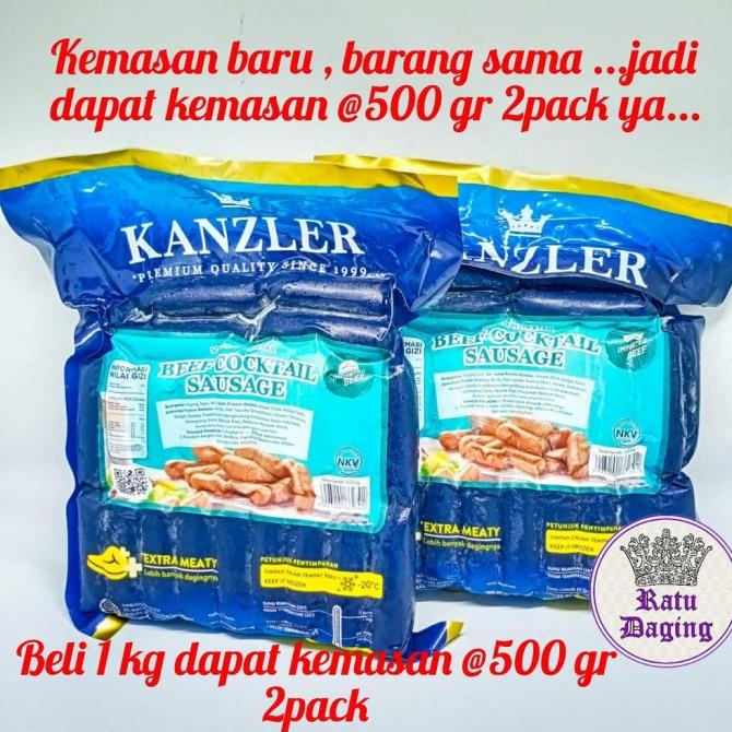 

Sosis Beef Cocktail Kanzler 1Kg Purwinata