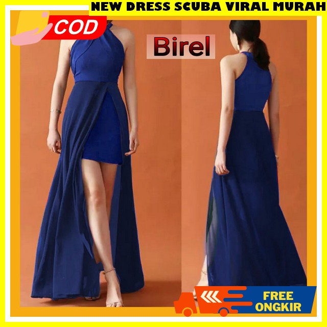 [Viral] Kekinian Dress Korean Style Import Premium  2024 Nonhijab Cewek Dress Kondangan Nonhijab Mew