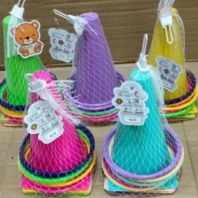 mainan lempar ring cone kerucut yoga bata/mainan anak