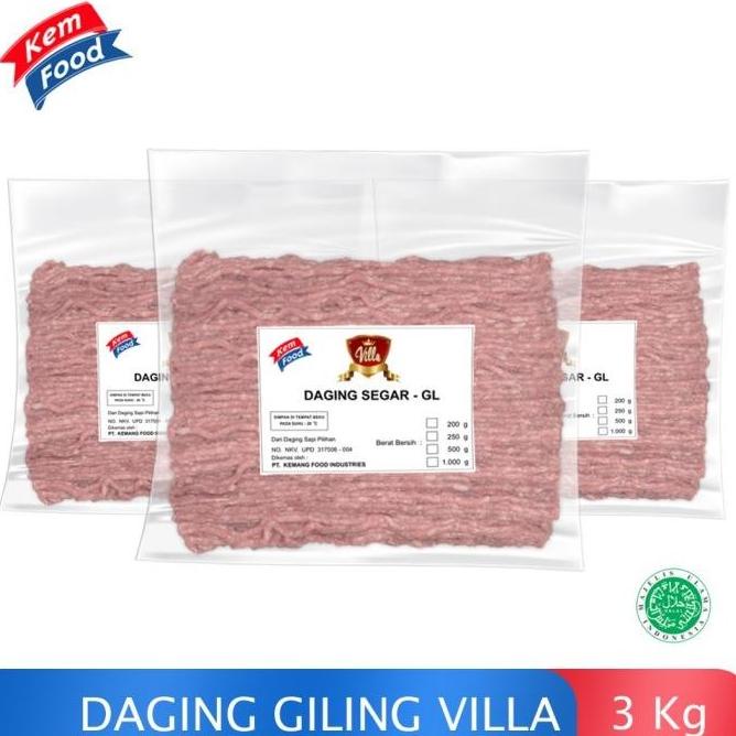 

Spesial Villa Paket 3 Pack Daging Sapi Giling 85% - 1Kg Mikomijual