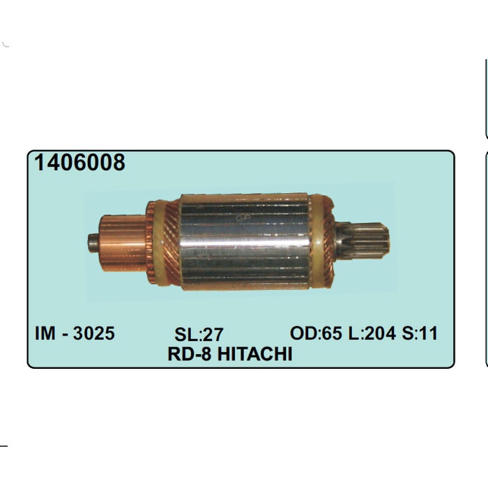Angker Starter Gp Rd8 Hitachi P 204Mm Od 65Mm Gigi11 1406008 Best