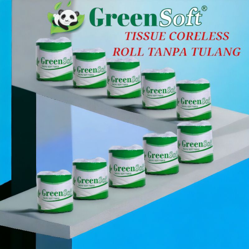 Tissue Roll Gulung GreenSoft Tisu Toilet 200 Sheets 2 ply