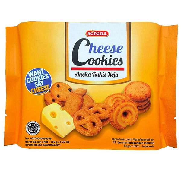 

Serena Cheese Cookies Biskuit Aneka Kukis Keju 150 g