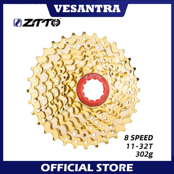 Promo Ztto Sprocket 8 Speed 11 - 32T Gear Sepeda Gold