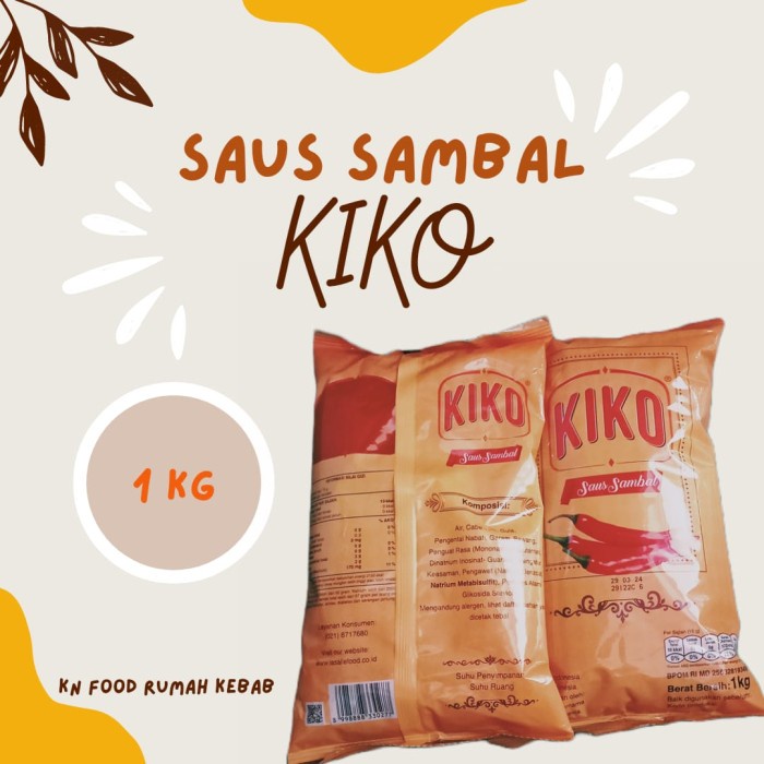 

Saus Sambal Kiko 1 Dus - Saos Sambal Delmonte Polos 1 Dus 10 Kg Go Jek