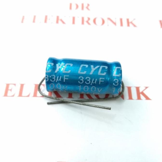Kapasitor Capasitor Elco Bipolar Nonpolar 33 uF mikro 100 volt dre3 Berkualitas