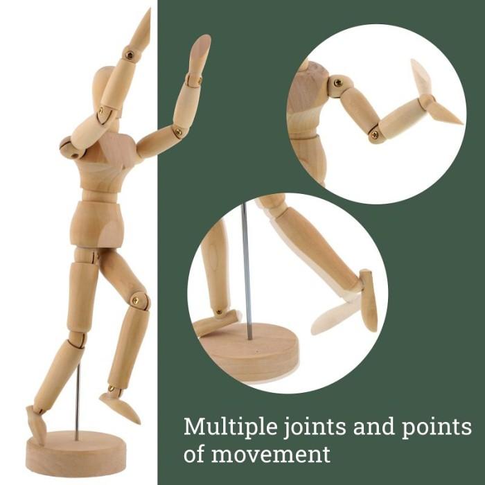 

Manekin Human Figure kayu Wooden Artists Manikin Untuk Model Gambar Best Seller