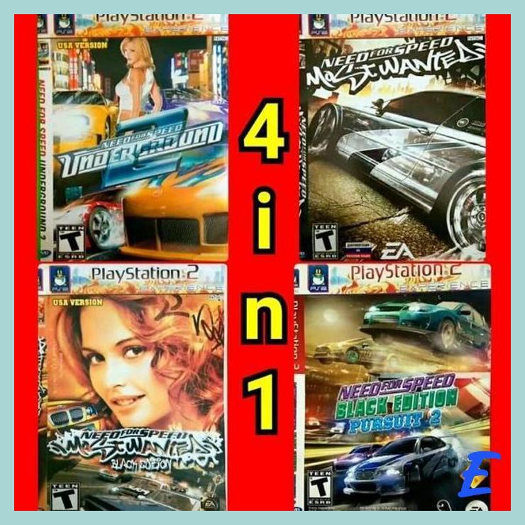| HNP | PAKET 4 KASET PS 2 GAME BALAP MOBIL
