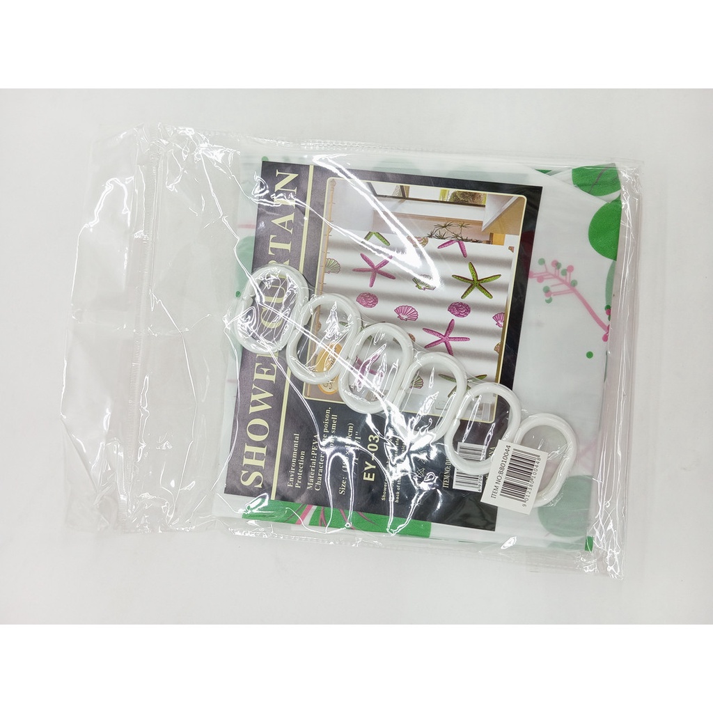 Tirai Kamar Mandi 180x180cm Bahan Tebal/Tirai Shower/Shower Curtain/Tirai Plastik Anti Jamur/Tirai K