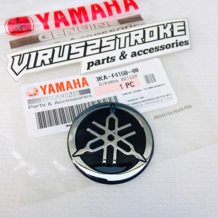 Emblem Logo Garpu Tala Chrome Tangki Yamaha Rx King 2002-2008 Ori 3Ka