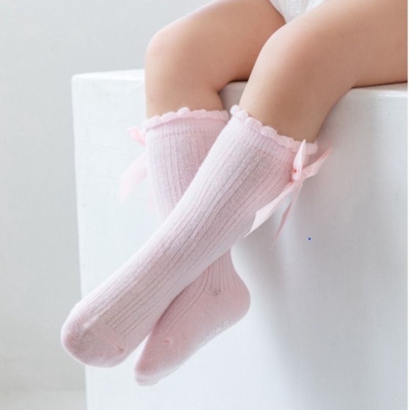 GYTSTFF - Kaos Kaki Panjang Anak Bayi Kaus Kaki Bayi Perempuan Pita