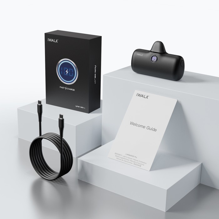 Iwalk Dbl5000Pc Pod Power 4800Mah 18W Pd Built-In Usb Type-C