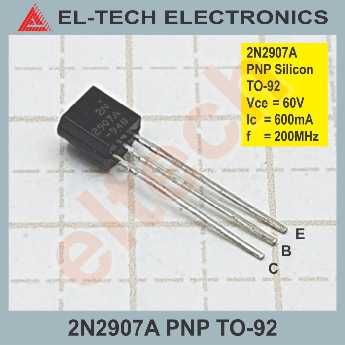 TERLARIS 2N2907 2N 2907 2N2907A 2N 2907A Transistor PNP TO-92
