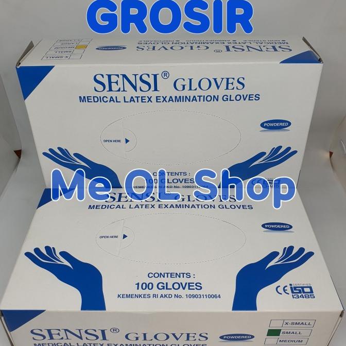 Sensi Gloves Latex Sarung Tangan Sensi Isi 100
