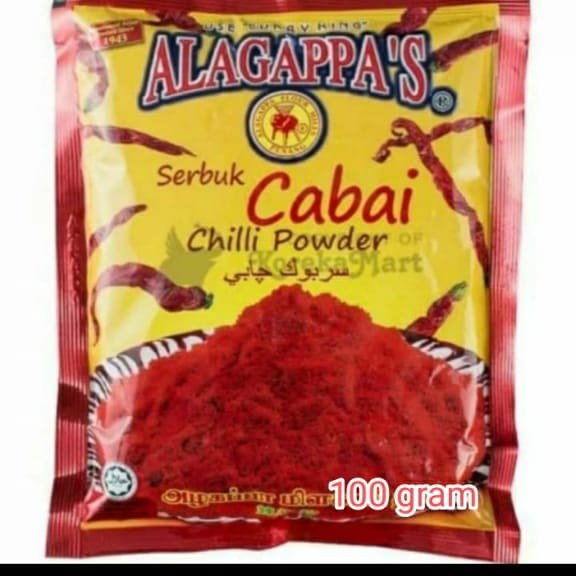 

ALAGAPPAS SERBUK CABAI / HOT CHILLI POWDER INDIA / Cabai /230 Gram