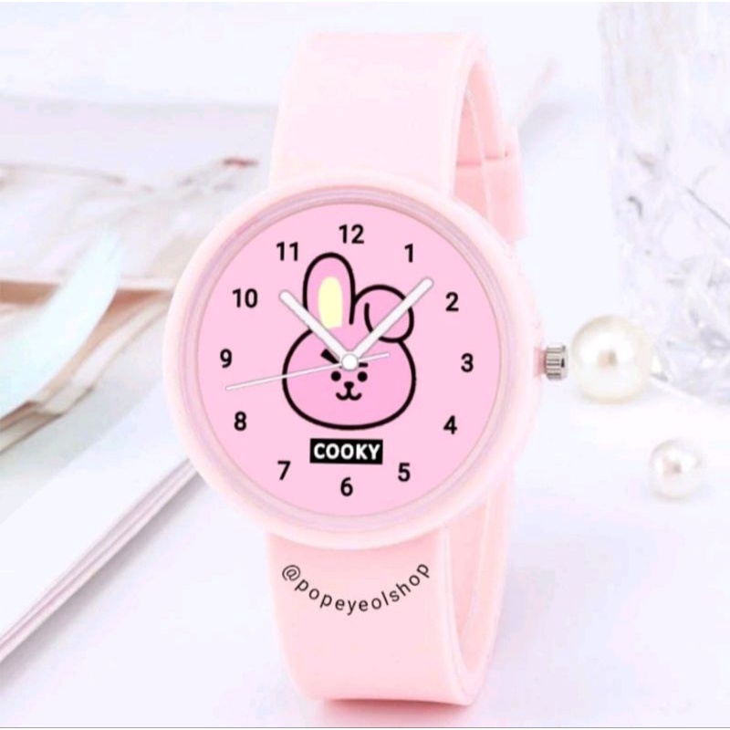 Jam tangan anak karakter BT21 ukuran sedang