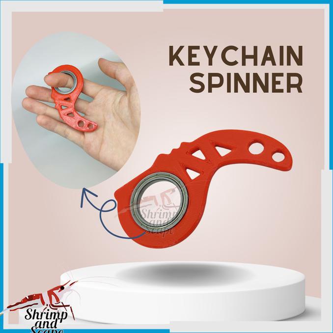 Keyrambit Keychain Spinner Gantungan Kunci Mainan Fidget Karambit K2