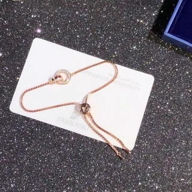 Promo Gelang Swarovski Hollow Bracelet Rhodium Plating Original 100% Berkualitas