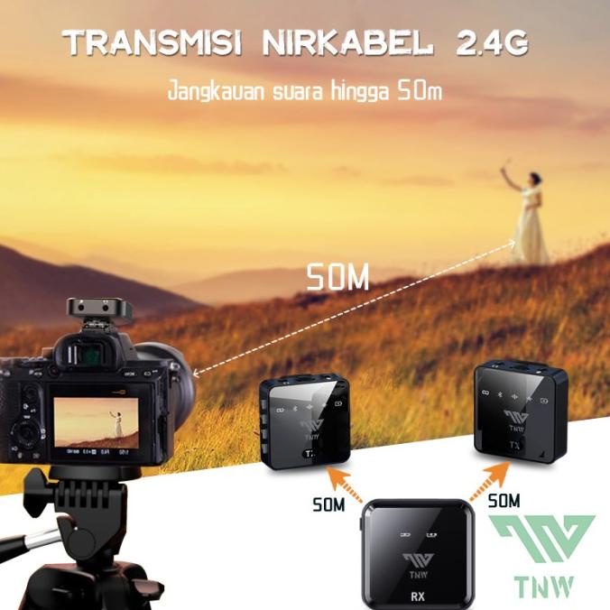 Tnw-N9/N8 Wireless Microphone Mic Wireless Clip On Mikrofon Youtuber