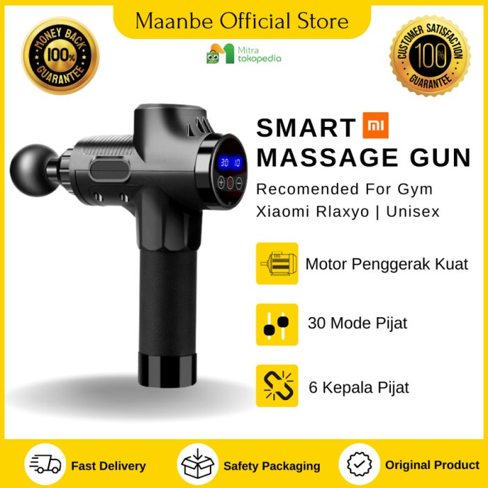 Massage Gun Alat Pijat Otot Pundak Bahu Dada Gym Fitness Elektrik