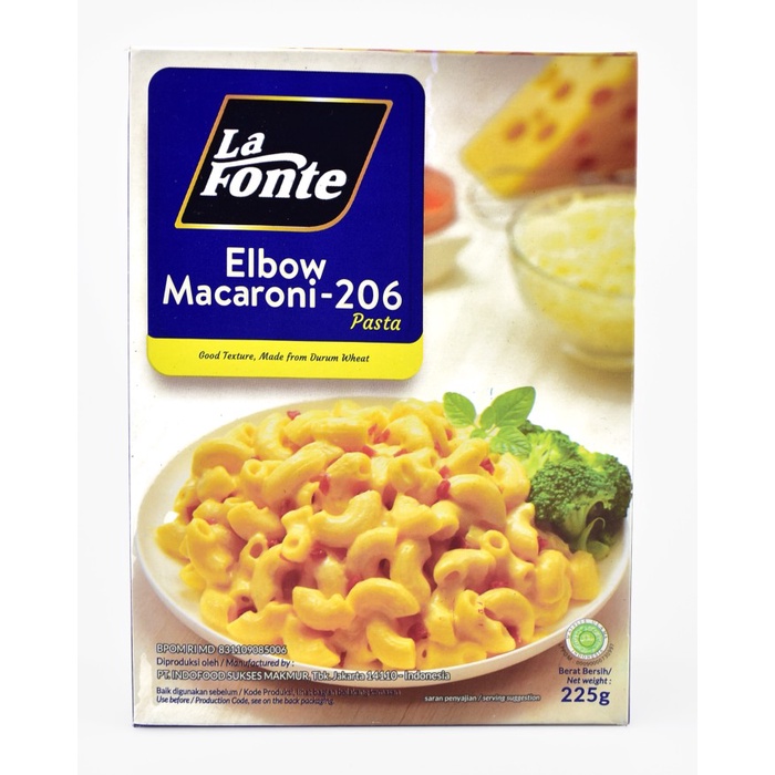 

Gratis Ongkir Pasta Makaroni Instan 225 Gr La Fonte Elbow Macaroni 206