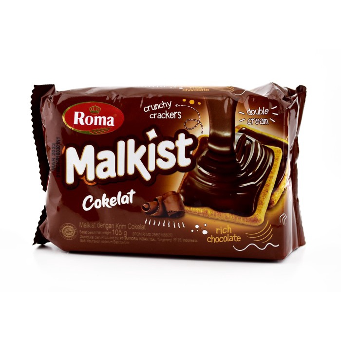 

Gratis Ongkir Biskuit Kraker Roma Malkist Crackers 90 Gr Coklat Keju Cappucino