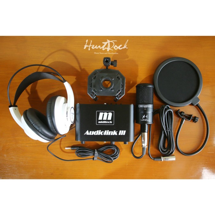 Paket Recording Miditech Audiolink III Mic Recordingtech X-1