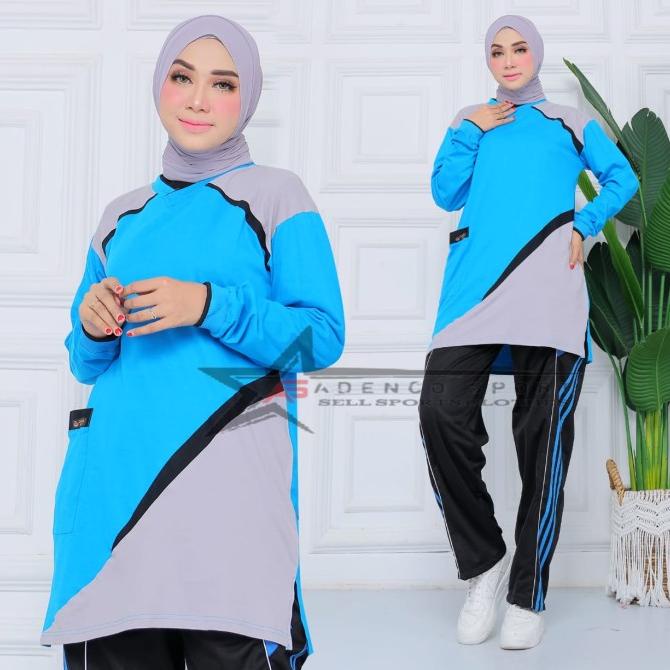Stelan Olahraga Wanita / Stelan Senam / Baju Olahraga Muslim