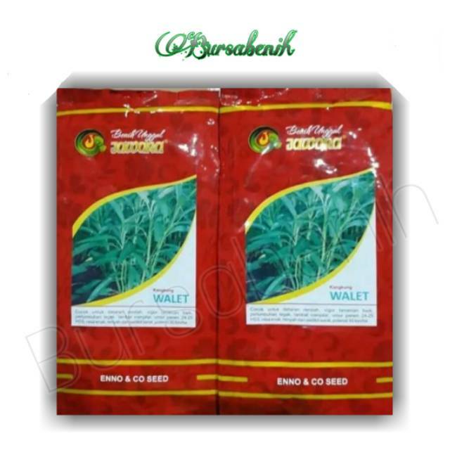 Benih Kangkung Walet Isi 500 Gram - Bibit Kangkung Walet Isi 500Gr - Benih Kangkung Unggul Unggul -