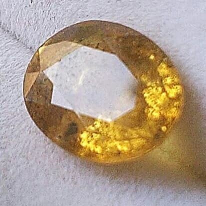 [Baru] Natural Yellow Sapphire No Gf Original Asli Alam Terbatas
