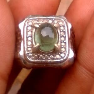 [Baru] Batu Safir Hijau Natural Green Sapphire 100 Asli Alam Super Kristal Berkualitas