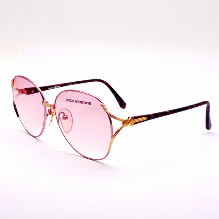 [Baru] Kacamata Hitam Wanita Bulat Paco Rabane 41-2702 Purple Gold Original Terbaru