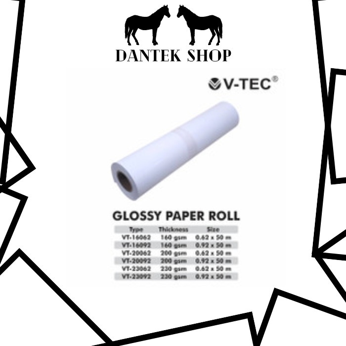 

✨Sale Glossy Photo Paper Roll 092X50M 230Gsm V-Tec Vt-23092 Limited
