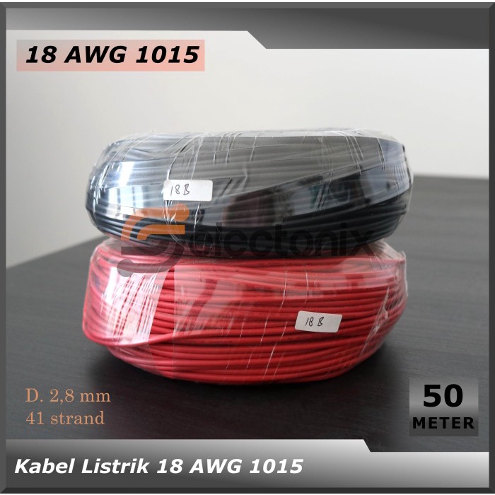 [Ori] Kabel 18 Awg Ul1015 [50 Meter] - Kulit Besar Limited