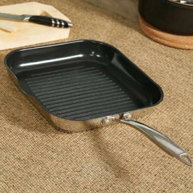 [Ori] Square Frypan Ichef / Teflon Grill Pan Limited