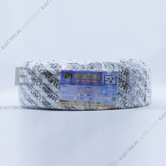 [Ori] Kabel Listrik Nym 2X2.5Mm2 Visicom 25 Meter Sni Lmk 2X2.5 2X25 25M Diskon