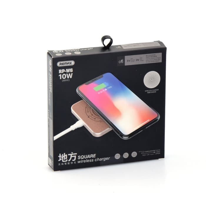 [Original] Charger Wireless Remax Square Rp-W6 10W Max Berkualitas