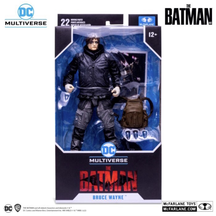 ✅Baru Mcfarlane The Batman - Bruce Wayne Unmasked 7 Inch Action Figure 2022 Limited
