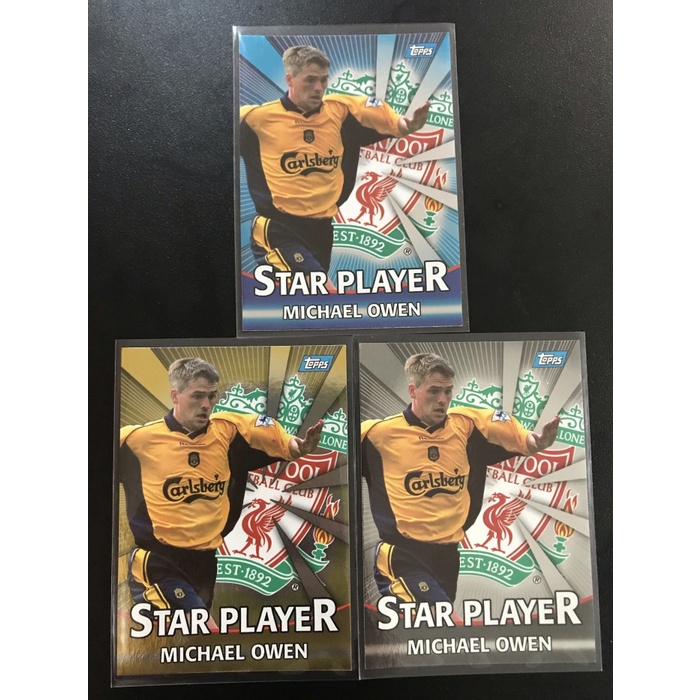 ✅COD Topps Premier Gold 2001 Star Player Set Michael Owen Liverpool Terbatas